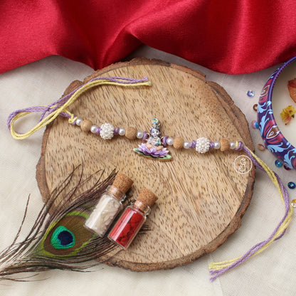 Little Kanha Devine Rakhi With Tulsi Beads