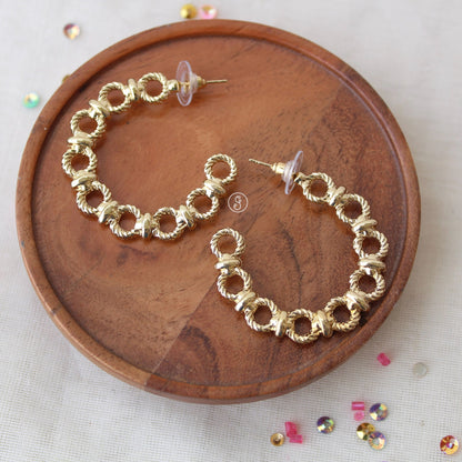 Classy Golden Anti-Tarnish Hoops