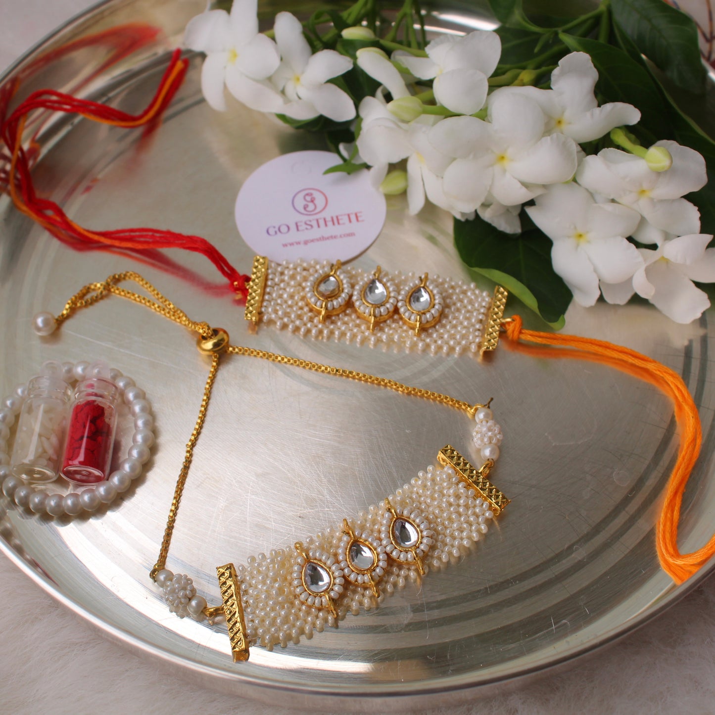 Premium Hand-Woven Rakhi For Bhai-Bhabhi