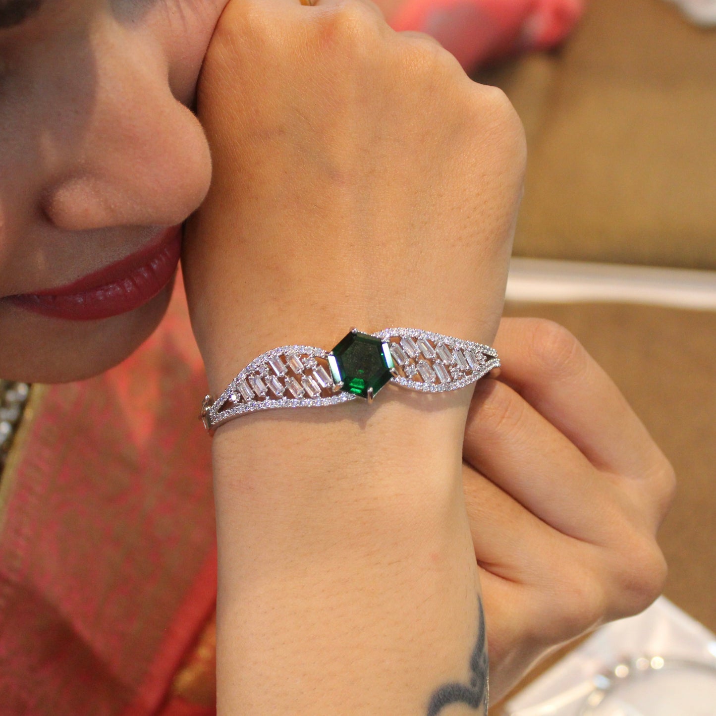 Real Diamond Lookalike Classic Silver Bracelet