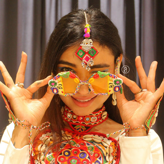 Handcrafted Durga Design Navratri Goggle