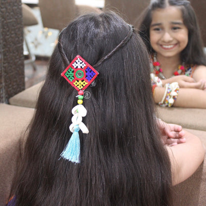 Festive Multicoloured Hair Brooch Clip (Assorted Colors)