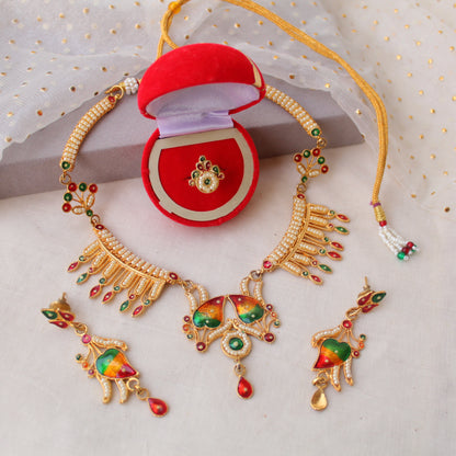 Handcrafted Heritage Pacchi Necklace Set