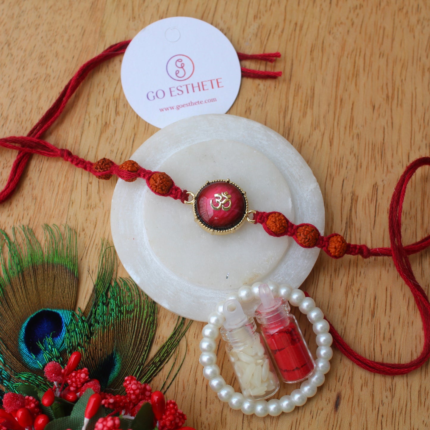 Divine OM & Rudraksh Rakhi For Brother