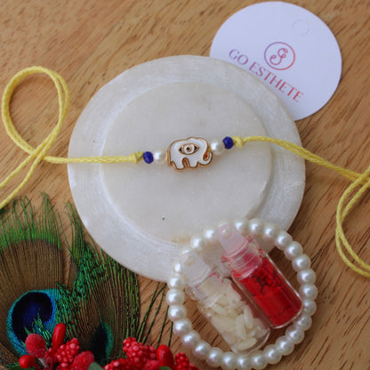 Cute Evil Eye Elephant Rakhi For Kids