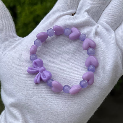 Cute Bow & Hearts Bracelet For Girls(set of 5)