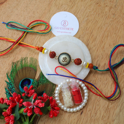 Divine OM & Rudraksh Rakhi For Brother