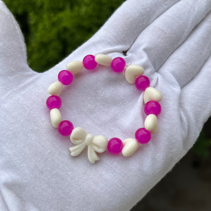 Cute Bow & Hearts Bracelet For Girls(set of 5)