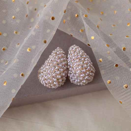 Pretty Pearls Studded Light-Weight White Earrings