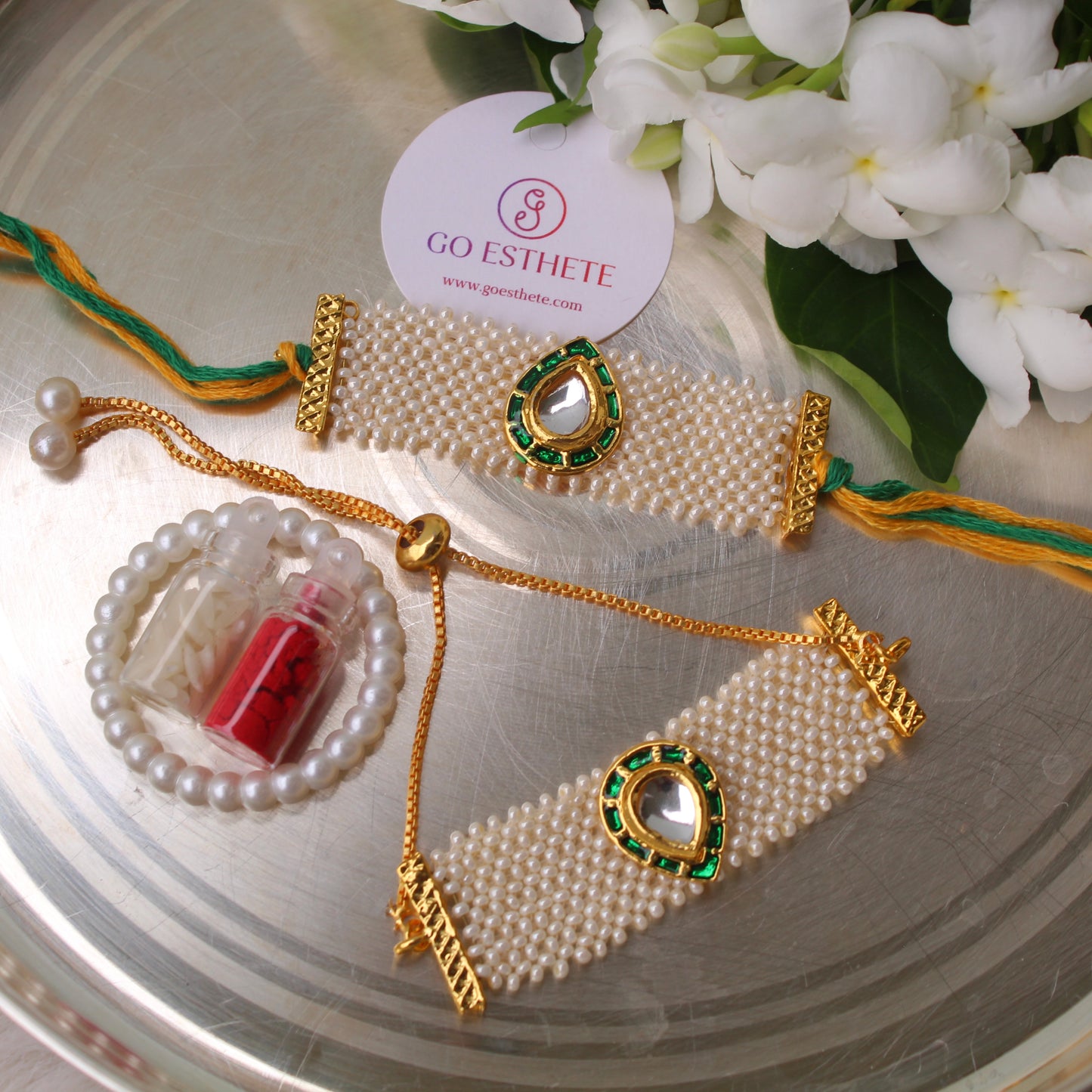 Premium Hand-Woven Rakhi For Bhai-Bhabhi