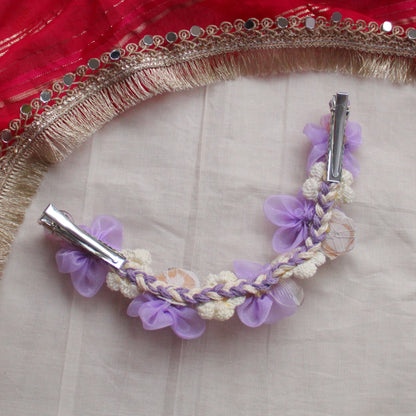 Handcrafted Lavender Floral Crochet Hair Accessory