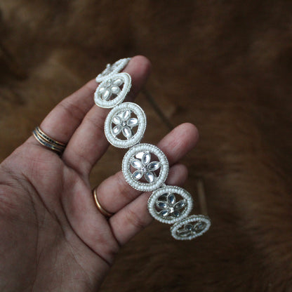 Silver Stones & Beads Work Hairband