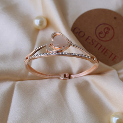 Rose Gold Heart Design Bracelet