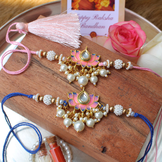 Outstanding Lotus Rakhi For Bhai-Bhabhi