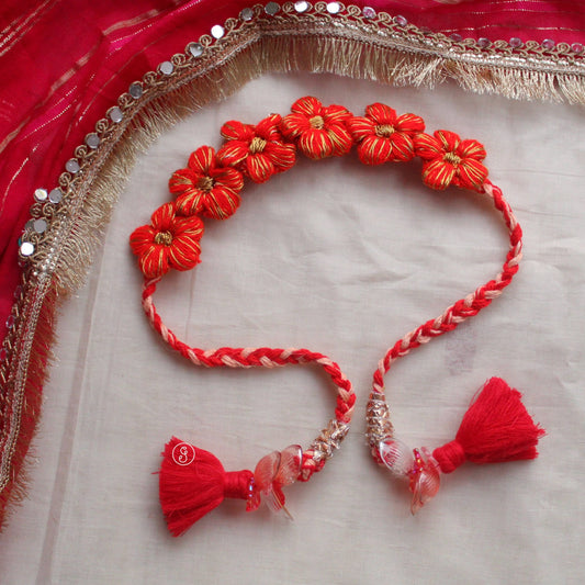 Handcrafted Red Crochet Floral Multi-Way Accessory