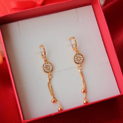 Rose Gold Elegant Bali Earrings