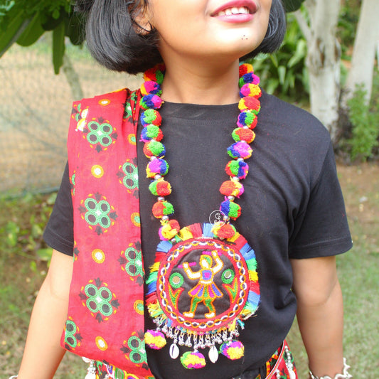 Kutch Embroidered Long Necklace Set