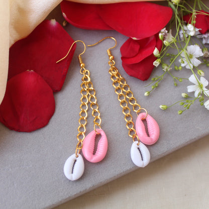 Pretty Shell Design Hook Earrings