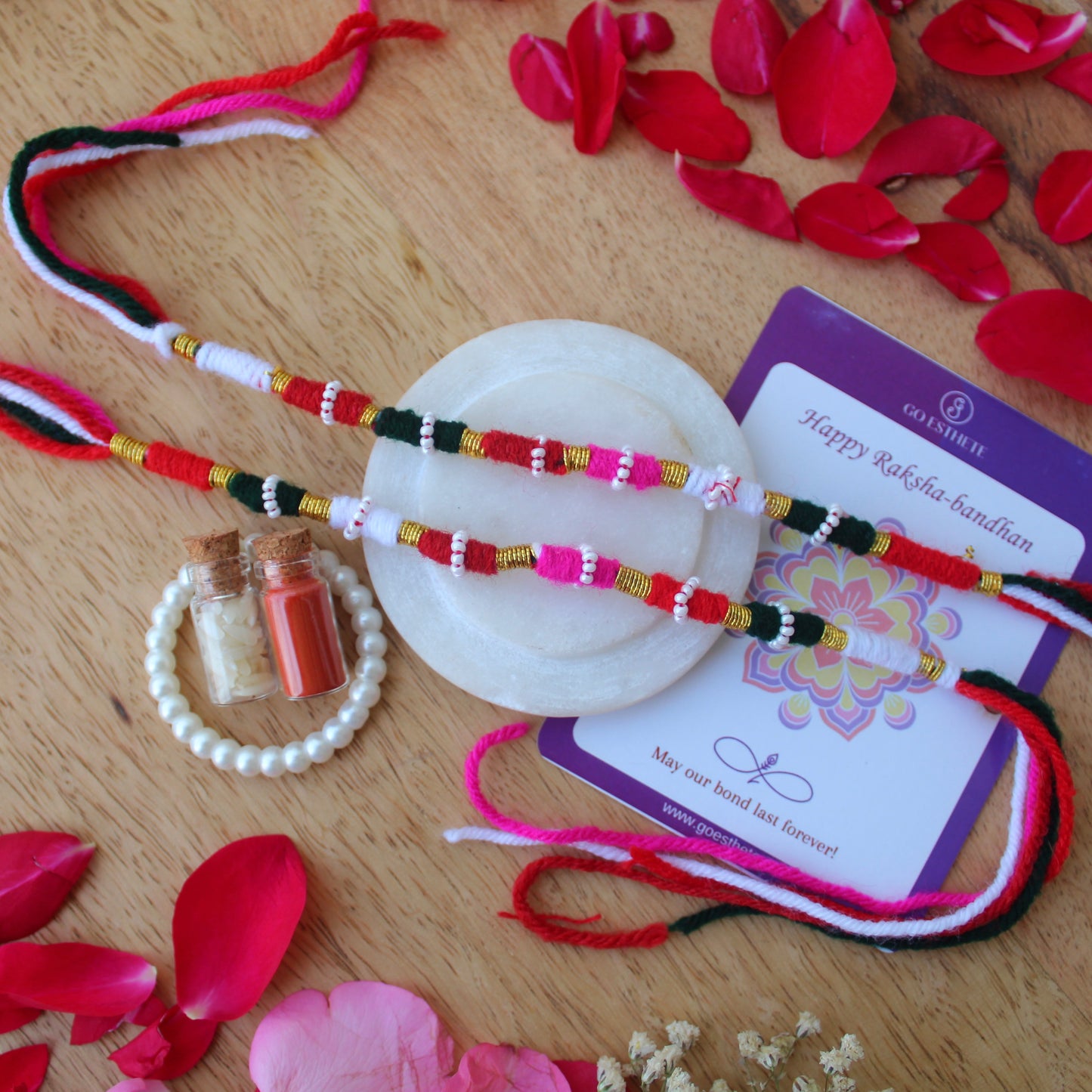 Sets of Multi-Coloured Raksha Sutra Rakhi