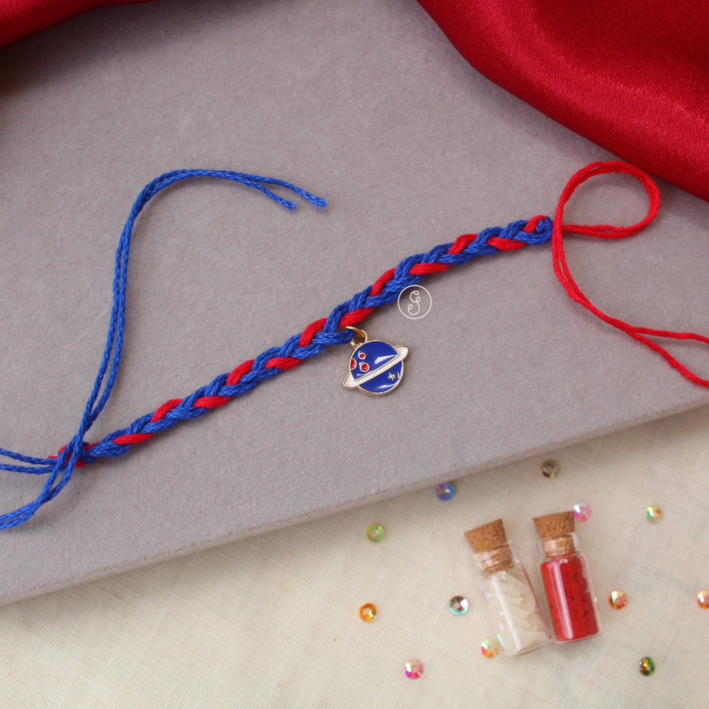 Space Planet Charm Kids Rakhi