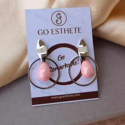 Stunning Silver & Pink Earrings