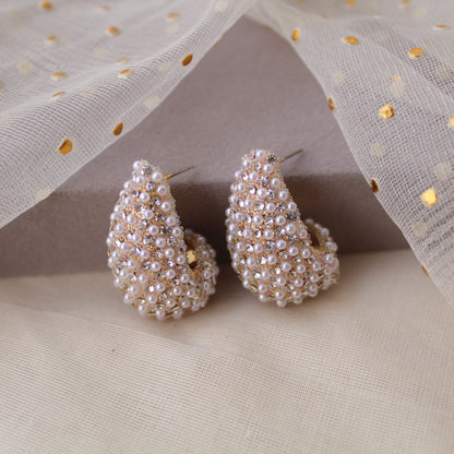 Pretty Pearls Studded Light-Weight White Earrings