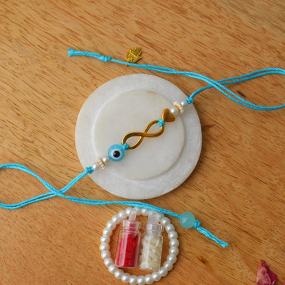 Infinity & Evil Eye Design Meaningful Rakhi