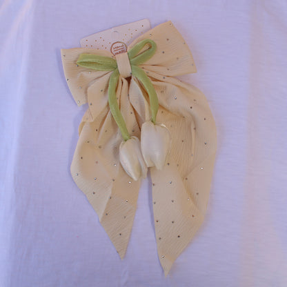Beautiful Tulip Bow Hair Clip
