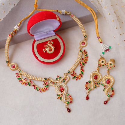 Handcrafted Heritage Pacchi Necklace Set