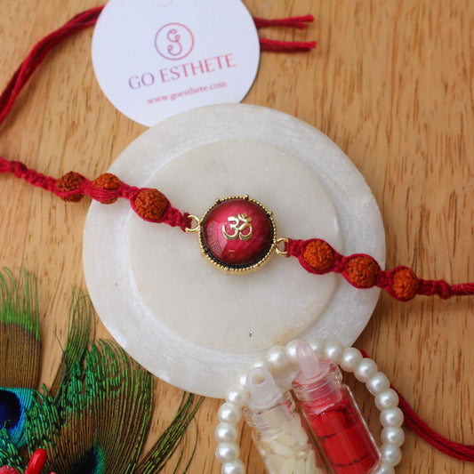 Divine OM & Rudraksh Rakhi For Brother