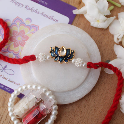 Charming Lotus Design Rakhi For Brother