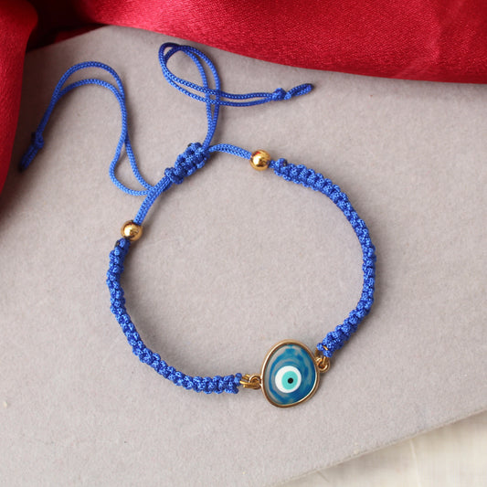 Elegant Blue Evil Eye Adjustable Bracelet