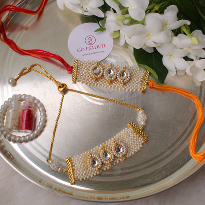 Premium Hand-Woven Rakhi For Bhai-Bhabhi