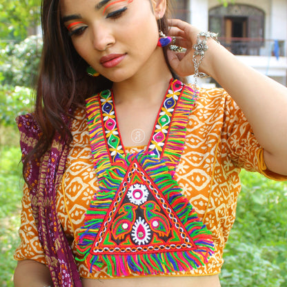 Colourful Kutch Work Embroidered Necklace