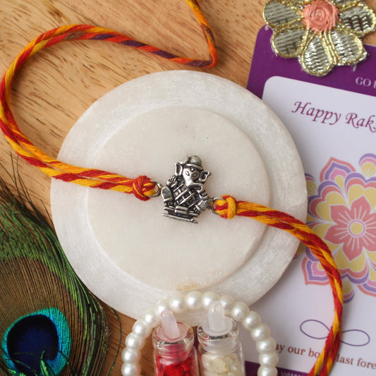 92.5 Sterling Silver Ganesha Rakhi