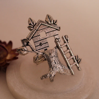 Tree House Design Adjustable Ring