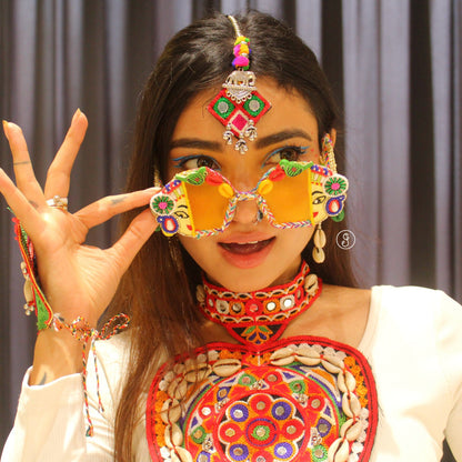 Handcrafted Durga Design Navratri Goggle