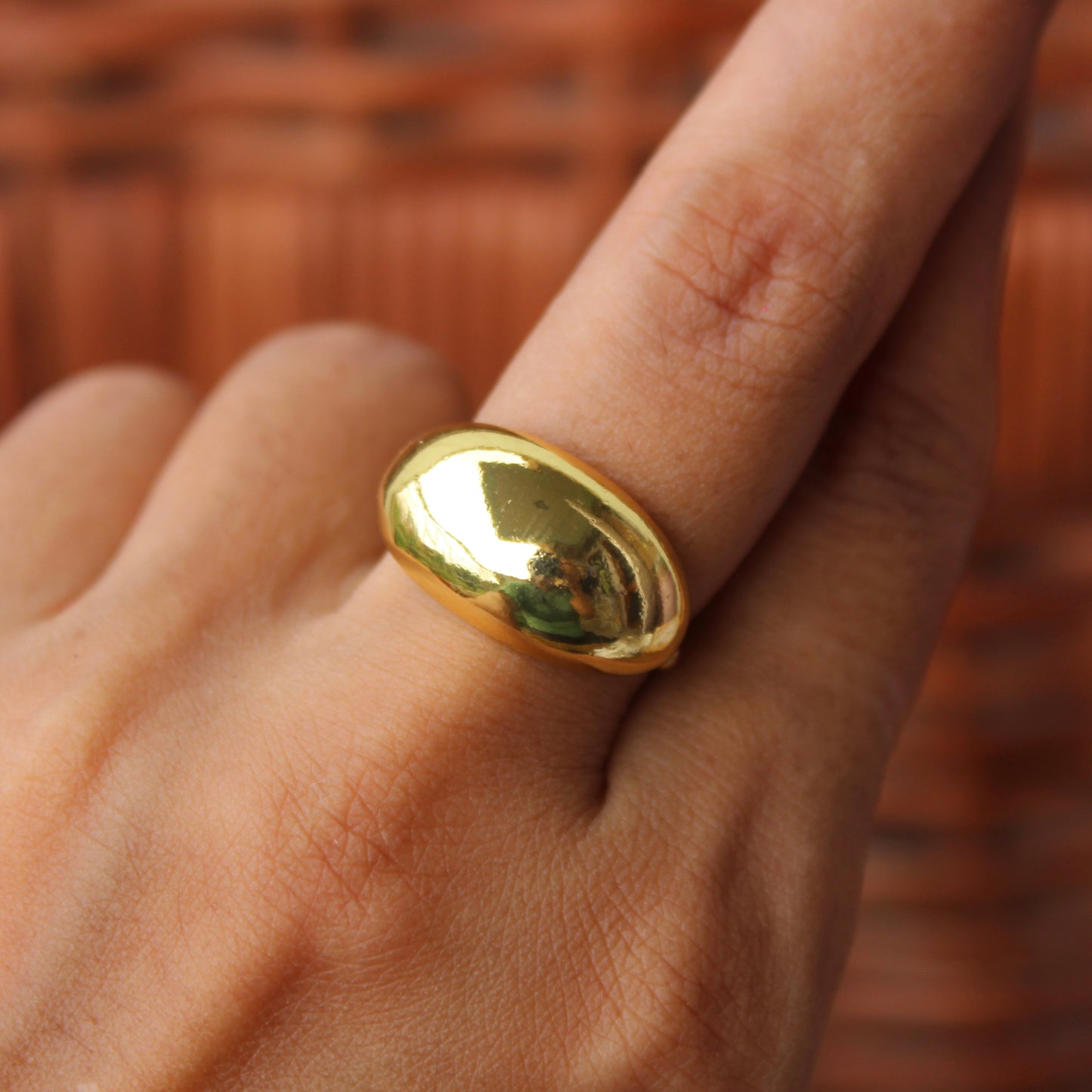 Golden Anti-Tarnish Designer Finger Ring