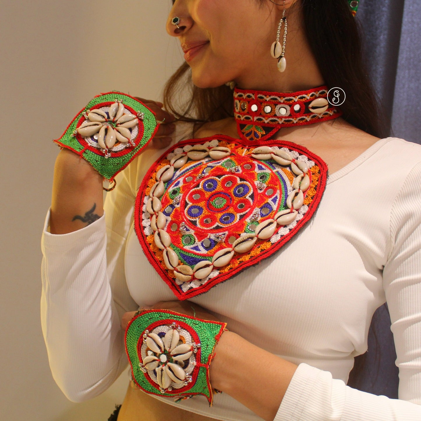 Unique Gujarati Necklace Combo Set (4 items)