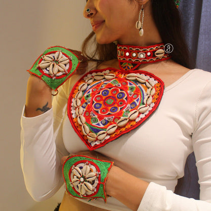 Unique Gujarati Necklace Combo Set (4 items)