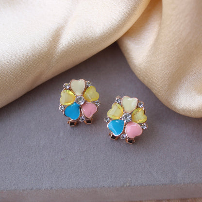 Charming Flower Multicoloured Studs