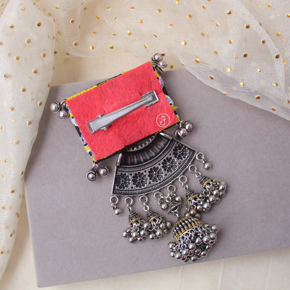 Classic Gamthi Patch Work Hair Brooch Hair-Clip