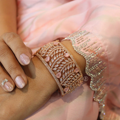 Super Classy Rose Gold Cz Diamonds Bracelet