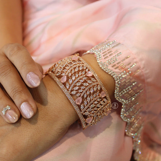 Super Classy Rose Gold Cz Diamonds Bracelet