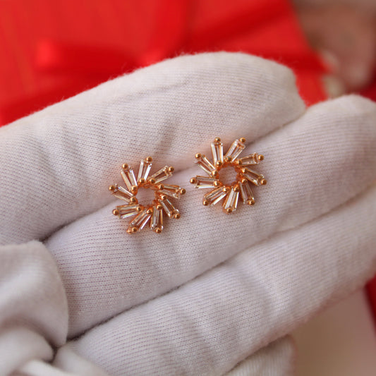 Rose Gold Ad Diamonds Mini Studs