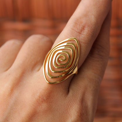 Amazing Design Anti-Tarnish Golden Adjustable Ring