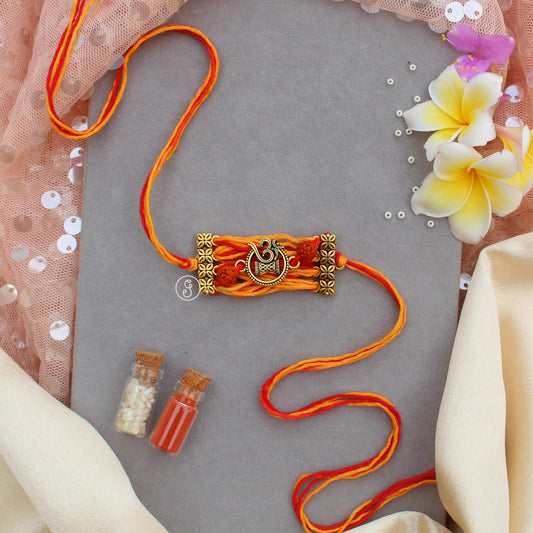 Handcrafted Divine Om Cotton Moli Rakhi