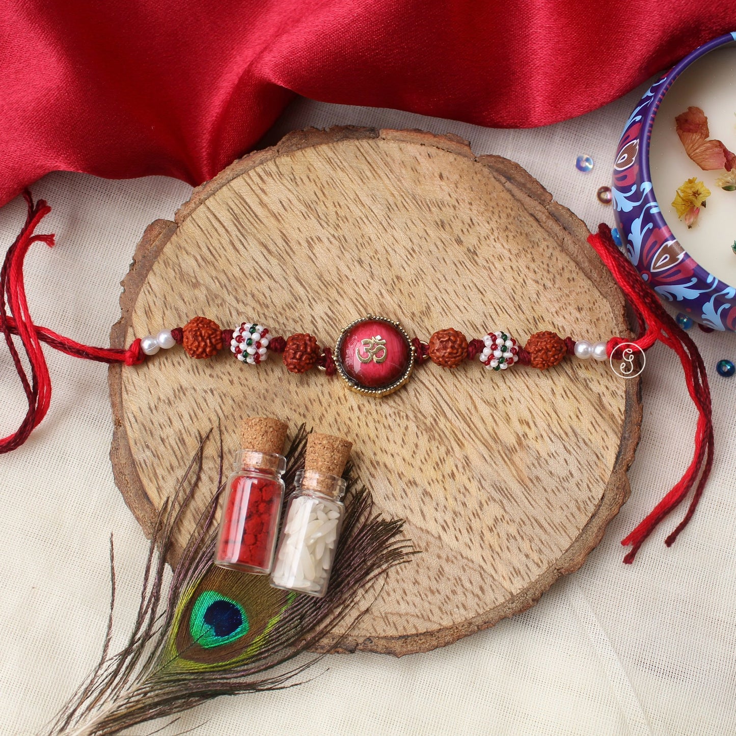 Divine OM & Rudraksh Rakhi For Brother