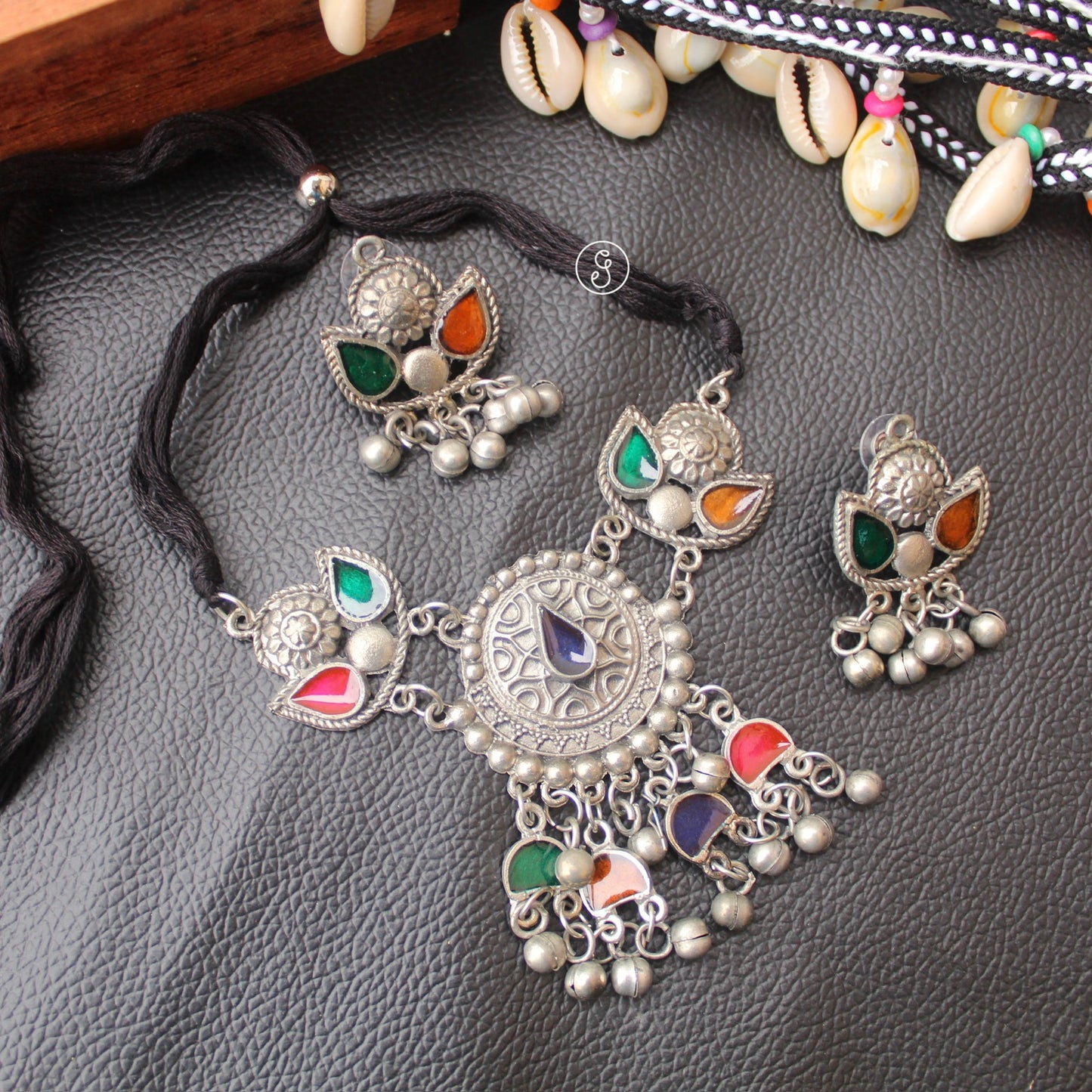 Antique Afhani Choker With Matching Earrings