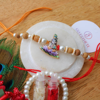 Little Kanha Devine Rakhi With Tulsi Beads